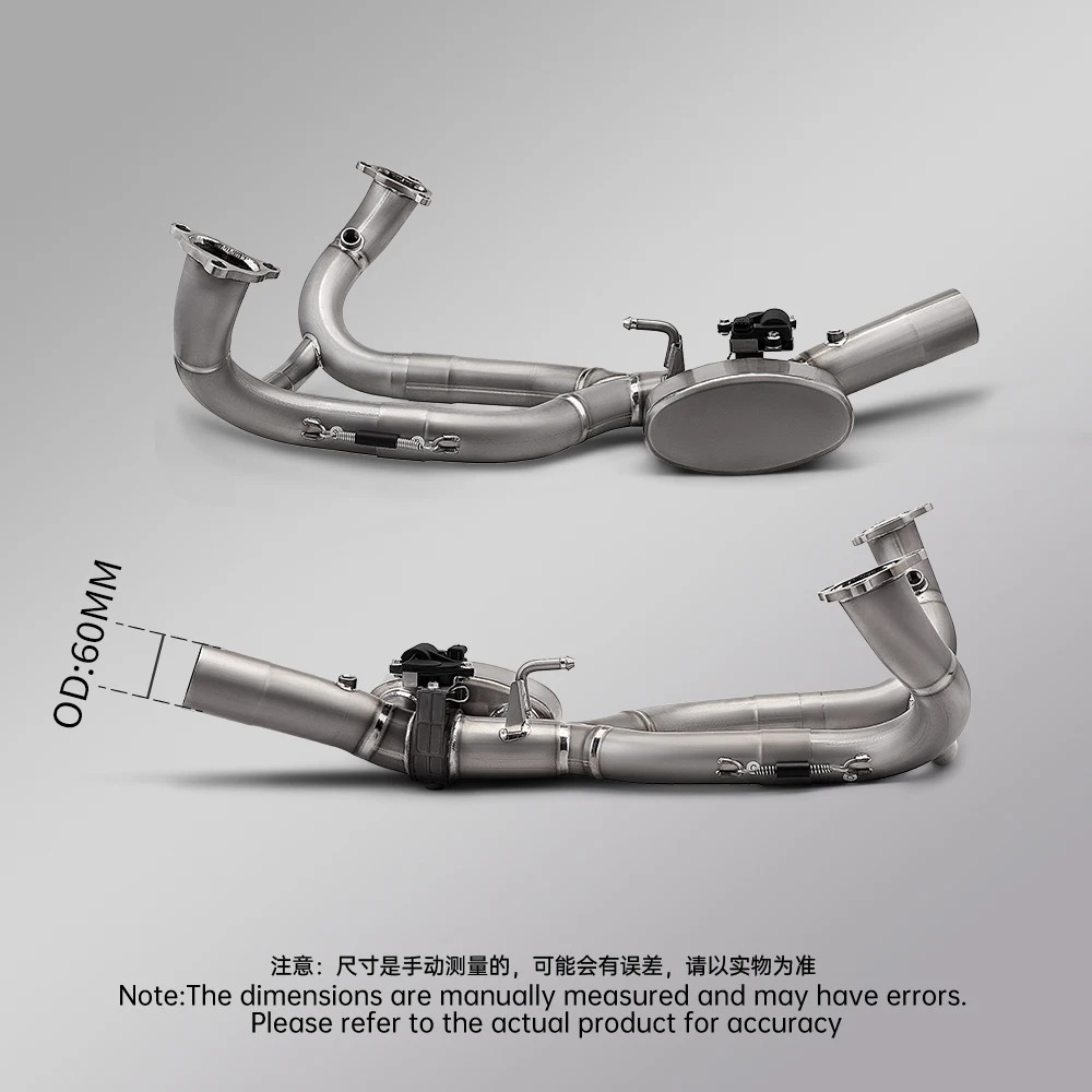 Titanium Motorcycle Exhaust Front Pipe 60mm Header with Electric Controlled Valve for R1250GS R1250 GS Adventure New Condition